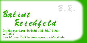 balint reichfeld business card